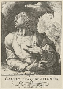 Júdás Thaddäus, a „Krisztus, a tizenkét apostol és Pál” sorozat 12. lapja alkotó: Hendrick Goltzius