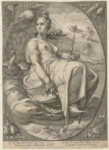 Juno, a „Három istennő” sorozat 3. lapja alkotó: Hendrick Goltzius