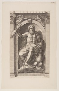Jupiter, a Nyolc pogány istenből alkotó: Hendrick Goltzius