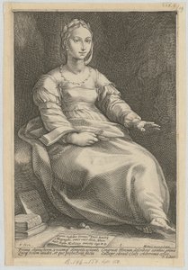 Kalliope, a „Kilenc múzsa” sorozat 1. lapja alkotó: Hendrick Goltzius