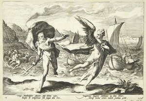 Koronis transformet til en krage alkotó: Hendrick Goltzius