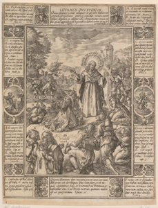 Levamen Onustrorum, 1. lap a „A keresztény hit allegóriái” sorozatból alkotó: Hendrick Goltzius
