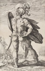 Marcus Valerius Corvus (Római hősök, 6. lap) alkotó: Hendrick Goltzius
