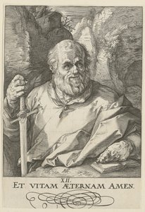 Matthias, a „Krisztus, a tizenkét apostol és Pál” című sorozat 13. lapja alkotó: Hendrick Goltzius