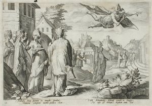 Merkúr szerelmes Herszébe, Kekropsz leányába alkotó: Hendrick Goltzius
