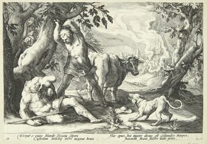 Merkúr megöli Argust alkotó: Hendrick Goltzius