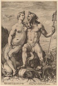 Neptunusz és Amfitrit alkotó: Hendrick Goltzius