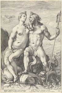 Neptunusz és Amfitrit The God Couple (sorozat címe) alkotó: Hendrick Goltzius