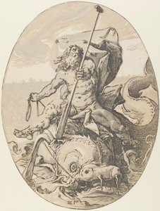 Oceanus, második lemez a Demogorgontól és az istenségektől alkotó: Hendrick Goltzius