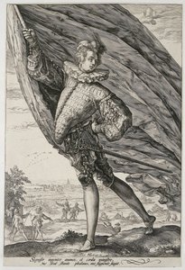 „Libahású” tisztek alkotó: Hendrick Goltzius