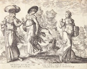 Orpa elhagyja Ruthot és Noémit alkotó: Hendrick Goltzius