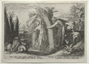 Pan Susuing Syrinx alkotó: Hendrick Goltzius