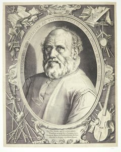 Dirck Volkertsz Coornhert portréja alkotó: Hendrick Goltzius
