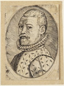 Balra forduló férfi portréja alkotó: Hendrick Goltzius