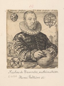 Nicolaus Petri Daventriensis, valójában Claes Pietersz van Deventer, 1540 körül-1602 - matematikus és csillagász portréja alkotó: Hendrick Goltzius