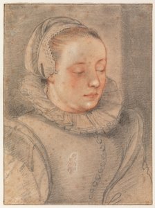 Fiatal nő portréja alkotó: Hendrick Goltzius