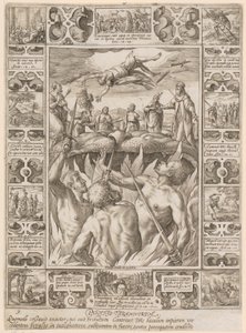 Punitio tirannorum, a „A keresztény hit allegóriái” sorozat 9. lapja alkotó: Hendrick Goltzius