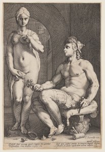 Pygmalion és Galatea alkotó: Hendrick Goltzius