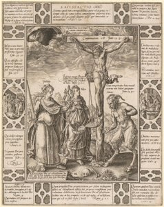 Satisfactio Christi, a „A keresztény hit allegóriái” sorozat 3. lapja alkotó: Hendrick Goltzius