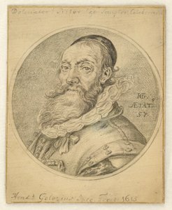 Önarckép. Kör a téglalapban alkotó: Hendrick Goltzius