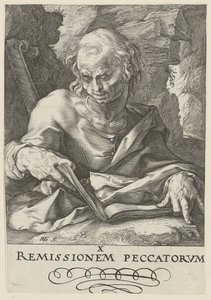 Simon, a „Krisztus, a tizenkét apostol és Pál” című sorozat 11. lapja alkotó: Hendrick Goltzius