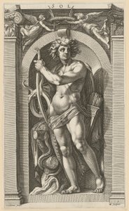 Sol, az „Nyolc antik istenség” sorozat 5. lapja alkotó: Hendrick Goltzius