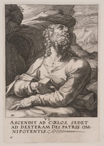 Szent Bertalan, Krisztus, az apostolok és Szent Pál a hitvallásról alkotó: Hendrick Goltzius