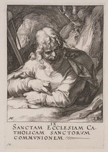 Kisebb Szent Jakab, Krisztus, az apostolok és Szent Pál a Hitvallással alkotó: Hendrick Goltzius