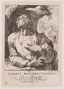 Thaddeus Szent Júdás, Krisztus, az apostolok és Szent Pál a hitvallásról alkotó: Hendrick Goltzius