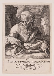 Szent Simon, Krisztus, az apostolok és Szent Pál a Hitvallással alkotó: Hendrick Goltzius