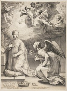 Az Angyali üdvözlet alkotó: Hendrick Goltzius
