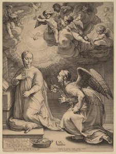 Az angyali üdvözlet alkotó: Hendrick Goltzius