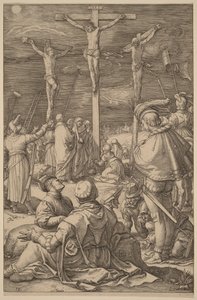 A keresztre feszítés alkotó: Hendrick Goltzius