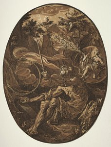 Az istenségek: Demogorgon az örökkévalóság barlangjában alkotó: Hendrick Goltzius