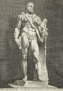 Commodus császár Herkulesként alkotó: Hendrick Goltzius