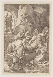 A sírbatétel, a Passióból alkotó: Hendrick Goltzius
