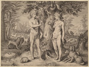 Az ember bukása alkotó: Hendrick Goltzius