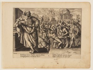 Szent Bertalan mártíromsága, Krisztus és az apostolok mártíromságából alkotó: Hendrick Goltzius