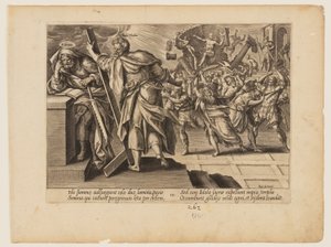 Szent Simon és Júdás Thaddeus mártíromsága, Krisztus és az apostolok mártíromságából alkotó: Hendrick Goltzius