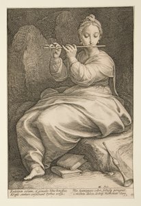 A kilenc múzsa: Euterpe, 6. a 9-es sorozatban alkotó: Hendrick Goltzius