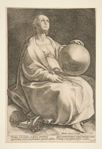 A kilenc múzsa: Uránia, 9. a 9-es sorozatban alkotó: Hendrick Goltzius