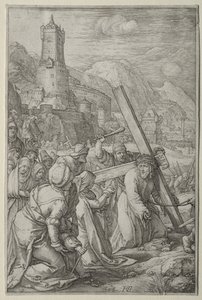 A szenvedés: Krisztus a keresztet hordozó alkotó: Hendrick Goltzius