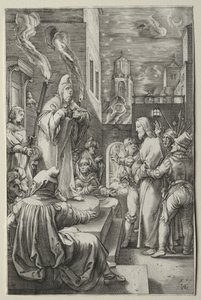 A szenvedés: Krisztus Kajafás előtt alkotó: Hendrick Goltzius
