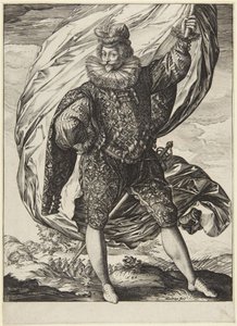 A zászlóvivő, jobbra fordulva alkotó: Hendrick Goltzius