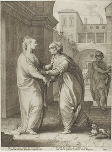 A látogatás, második lemez Krisztus születése és korai élete című könyvből alkotó: Hendrick Goltzius
