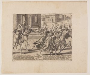 Mindenkinek a sajátja, a Litis Abususból (A törvény visszaélései) alkotó: Hendrick Goltzius