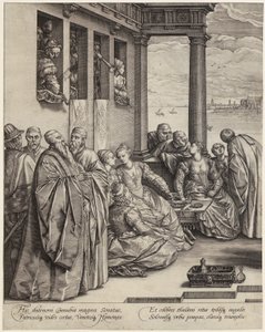 Velencei esküvő [a lap bal oldala] alkotó: Hendrick Goltzius