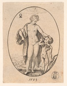 Vénusz és Ámor alkotó: Hendrick Goltzius