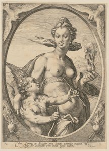 Vénusz és Ámor, a „Bacchus, Vénusz és Ceres” sorozat 2. lapja