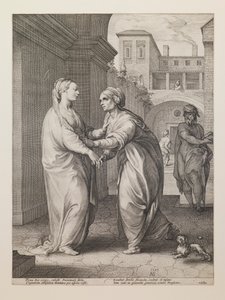 A Meglátogatás, a „Szűz Mária élete” című sorozatból alkotó: Hendrick Goltzius